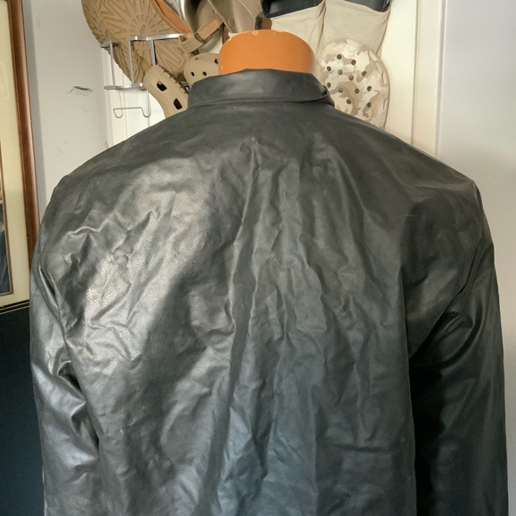 Vintage Line Seven 7 Waterproof Sevlon New Zealand PVC Sailing Black Jacket - Picture 13 of 16